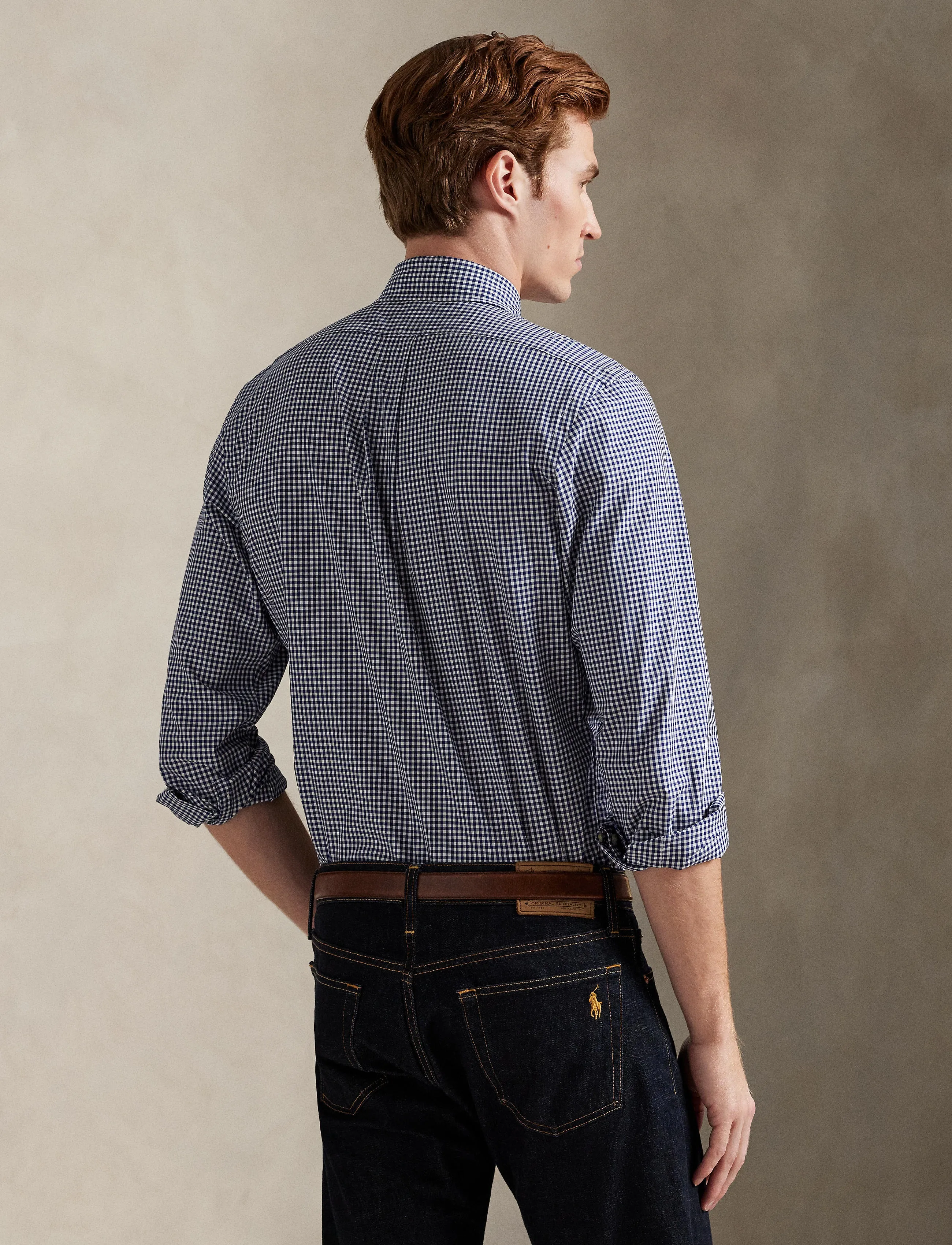 Polo Ralph Lauren - Custom Fit Gingham Stretch Poplin Shirt - karierte hemden - 4656a newport nav - 2