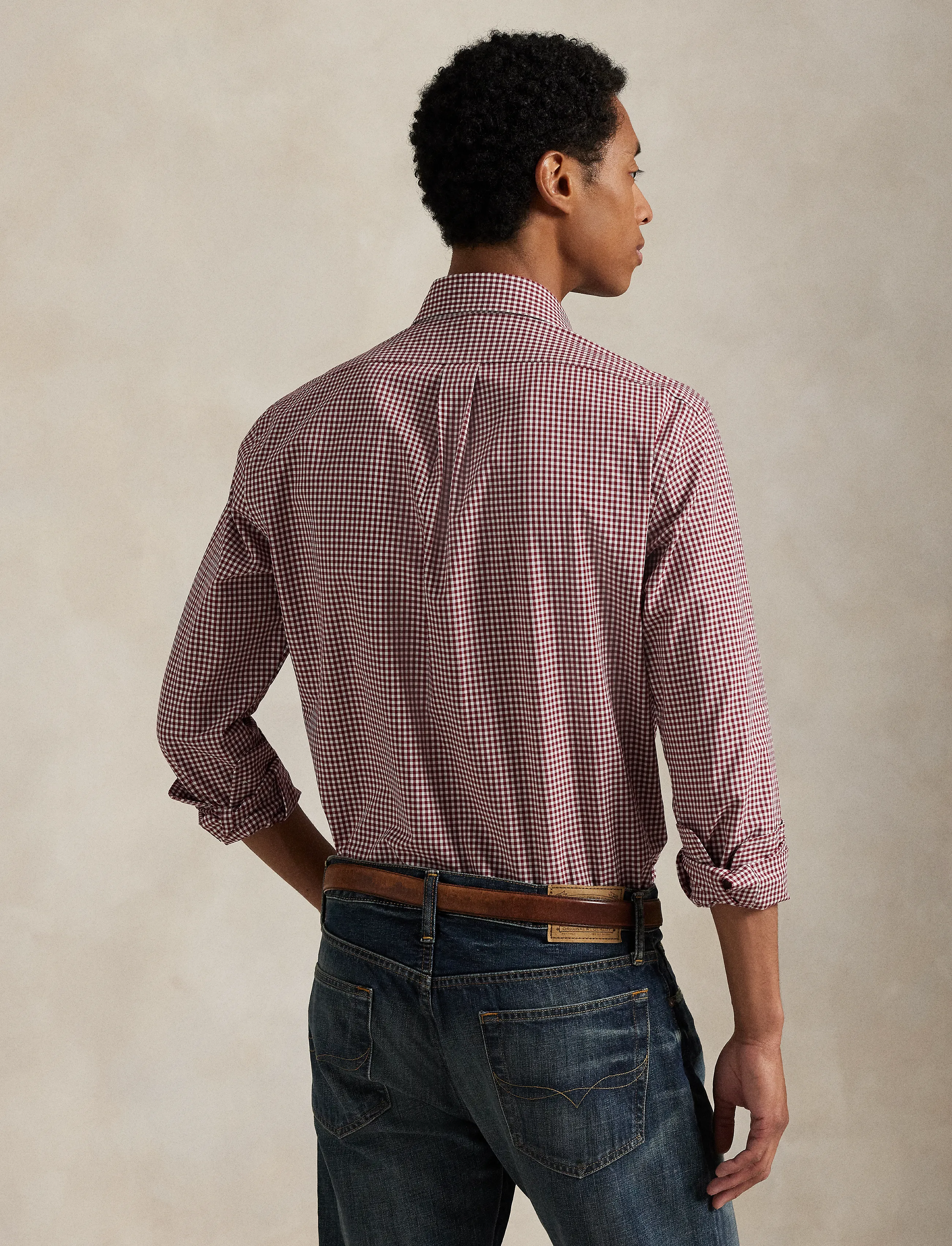 Polo Ralph Lauren Custom Fit Gingham Stretch Poplin Shirt casual skjortor herr – bild 3