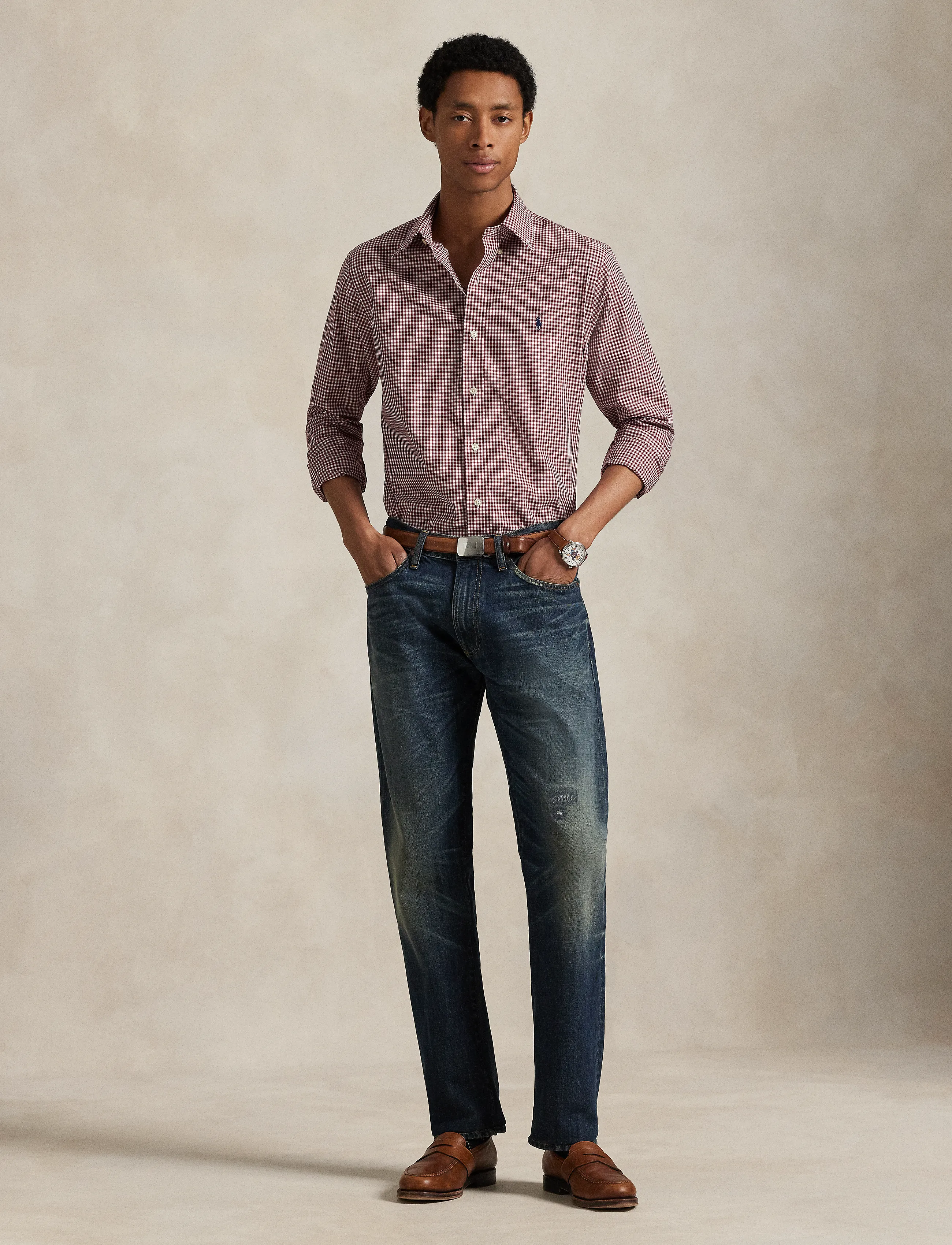 Polo Ralph Lauren Custom Fit Gingham Stretch Poplin Shirt casual skjortor herr – bild 6