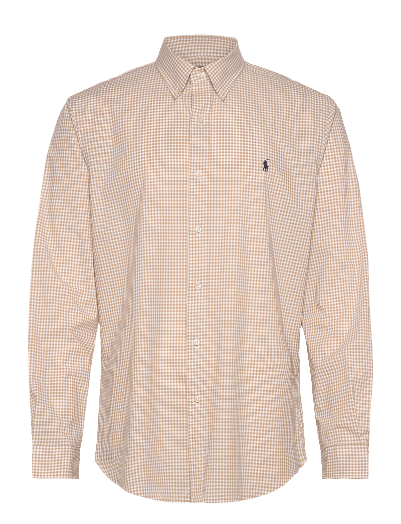 Polo Ralph Lauren - Custom Fit Gingham Stretch Poplin Shirt - basic skjortor - 4656z coastal bei - 0