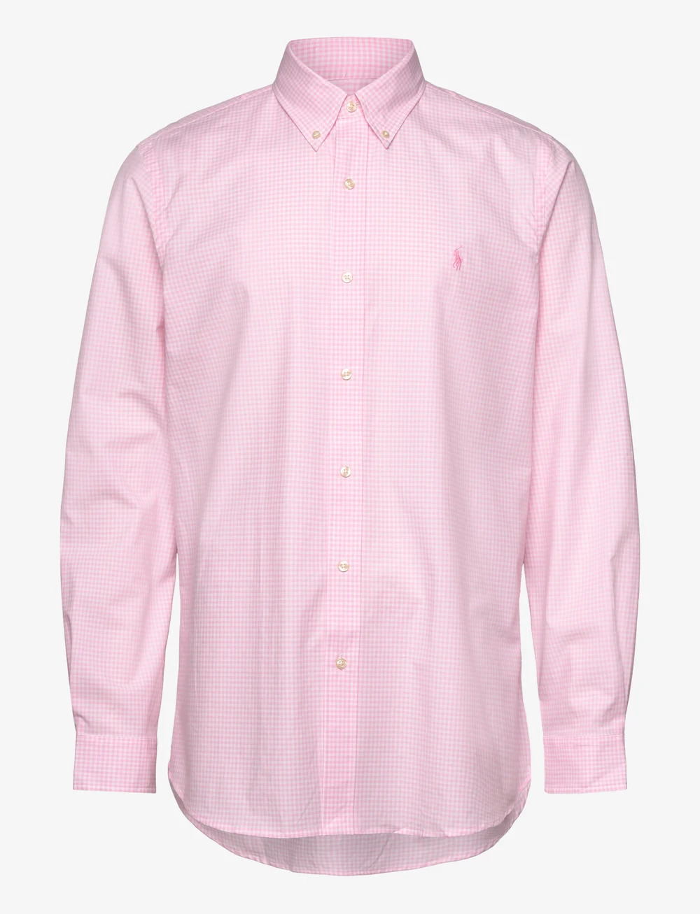 Polo Ralph Lauren - Custom Fit Gingham Stretch Poplin Shirt - basic skjorter - 6780b carmel pink - 0