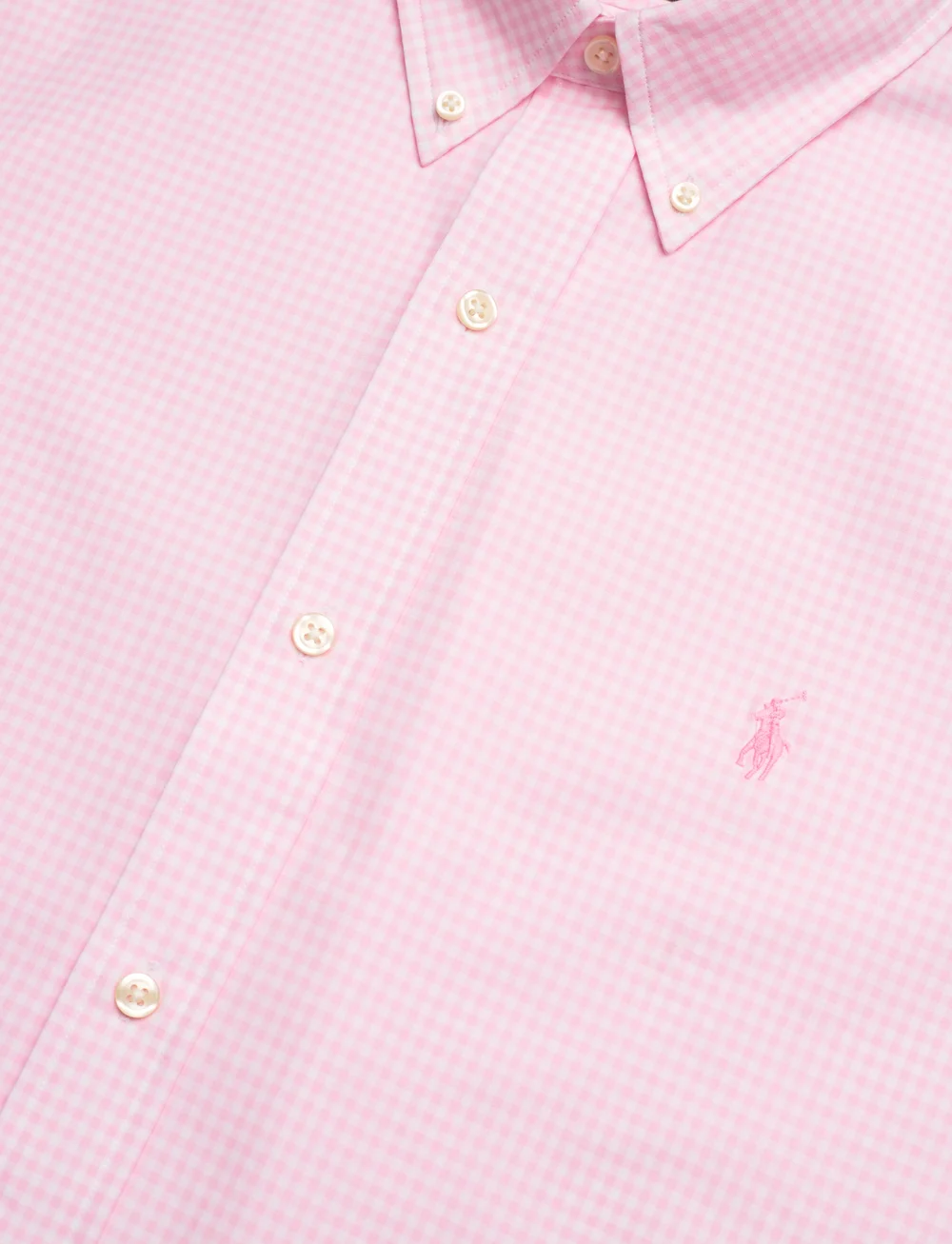 Polo Ralph Lauren - Custom Fit Gingham Stretch Poplin Shirt - basic skjorter - 6780b carmel pink - 3