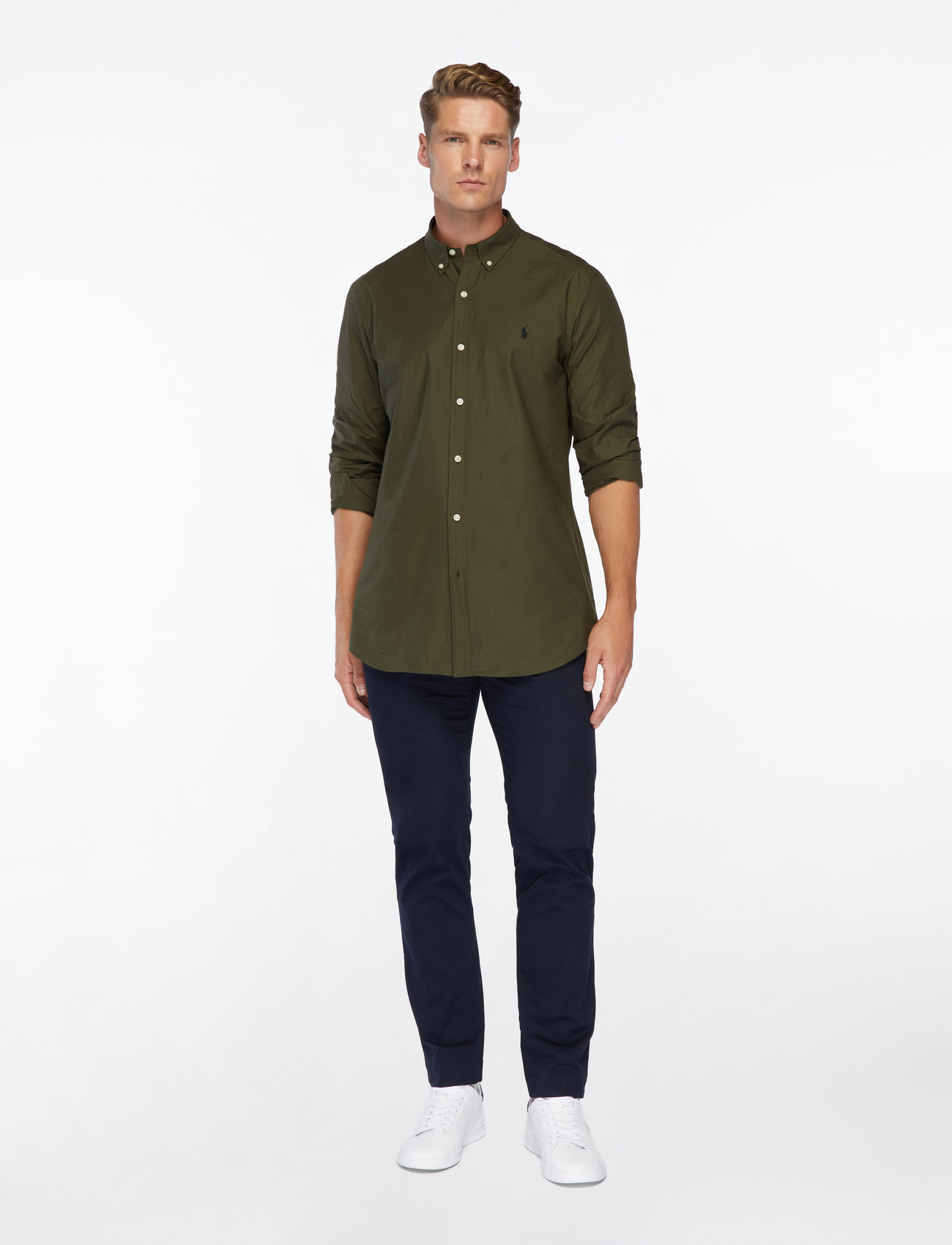 Polo Ralph Lauren - Slim Fit Stretch Poplin Shirt - basic skjortor - armadillo - 3