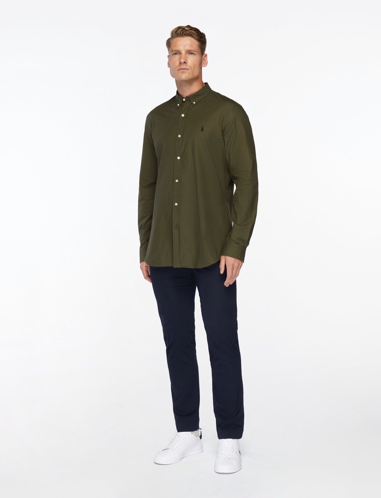 Polo Ralph Lauren - Slim Fit Stretch Poplin Shirt - basic skjortor - armadillo - 4
