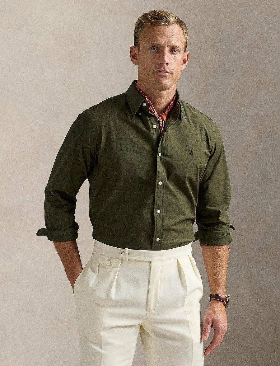 Polo Ralph Lauren - Slim Fit Stretch Poplin Shirt - oxford-hemden - armadillo - 4
