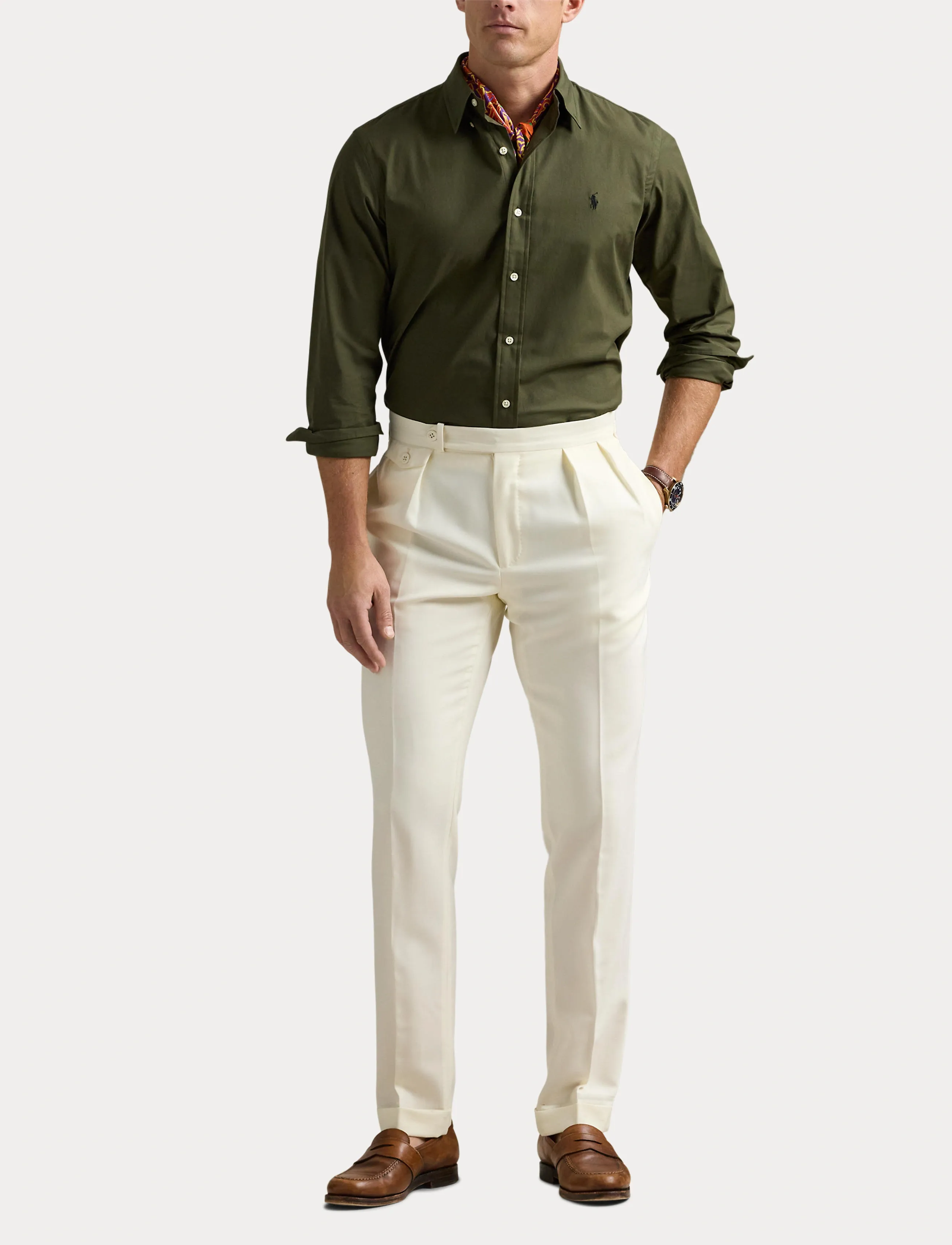 Polo Ralph Lauren - Slim Fit Stretch Poplin Shirt - oxford-kauluspaidat - armadillo - 5