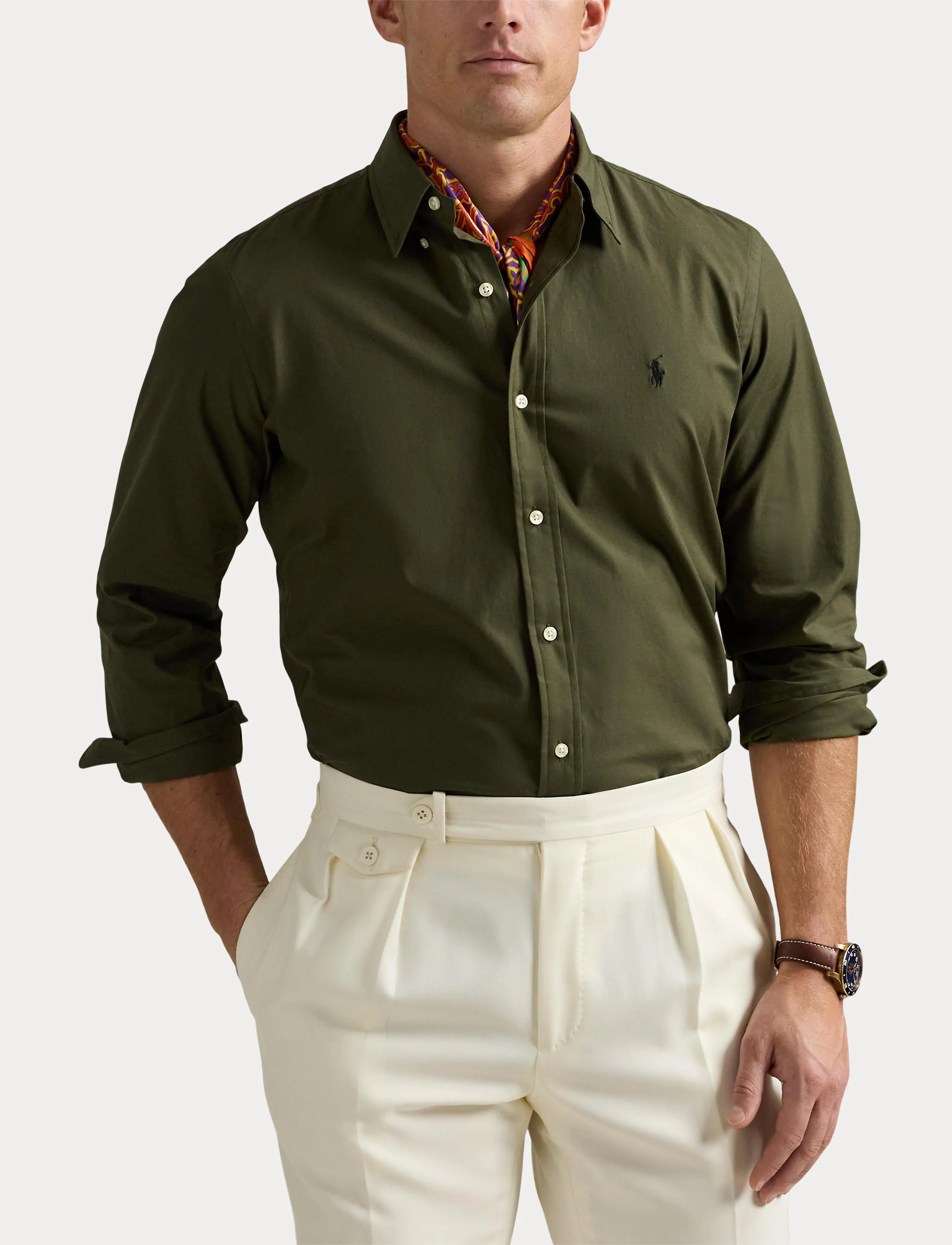 Polo Ralph Lauren Slim Fit Stretch Poplin Shirt casual skjortor herr – bild 5