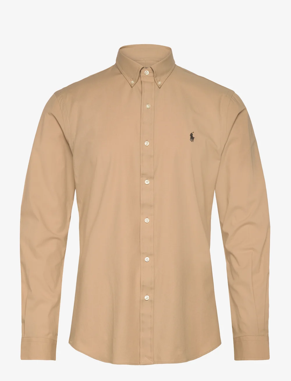 Polo Ralph Lauren - Slim Fit Stretch Poplin Shirt - basic shirts - coastal beige - 0