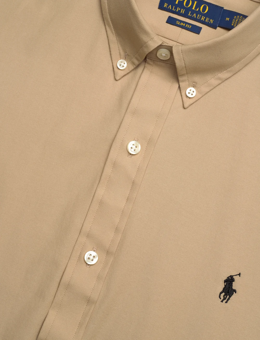 Polo Ralph Lauren - Slim Fit Stretch Poplin Shirt - basic shirts - coastal beige - 3