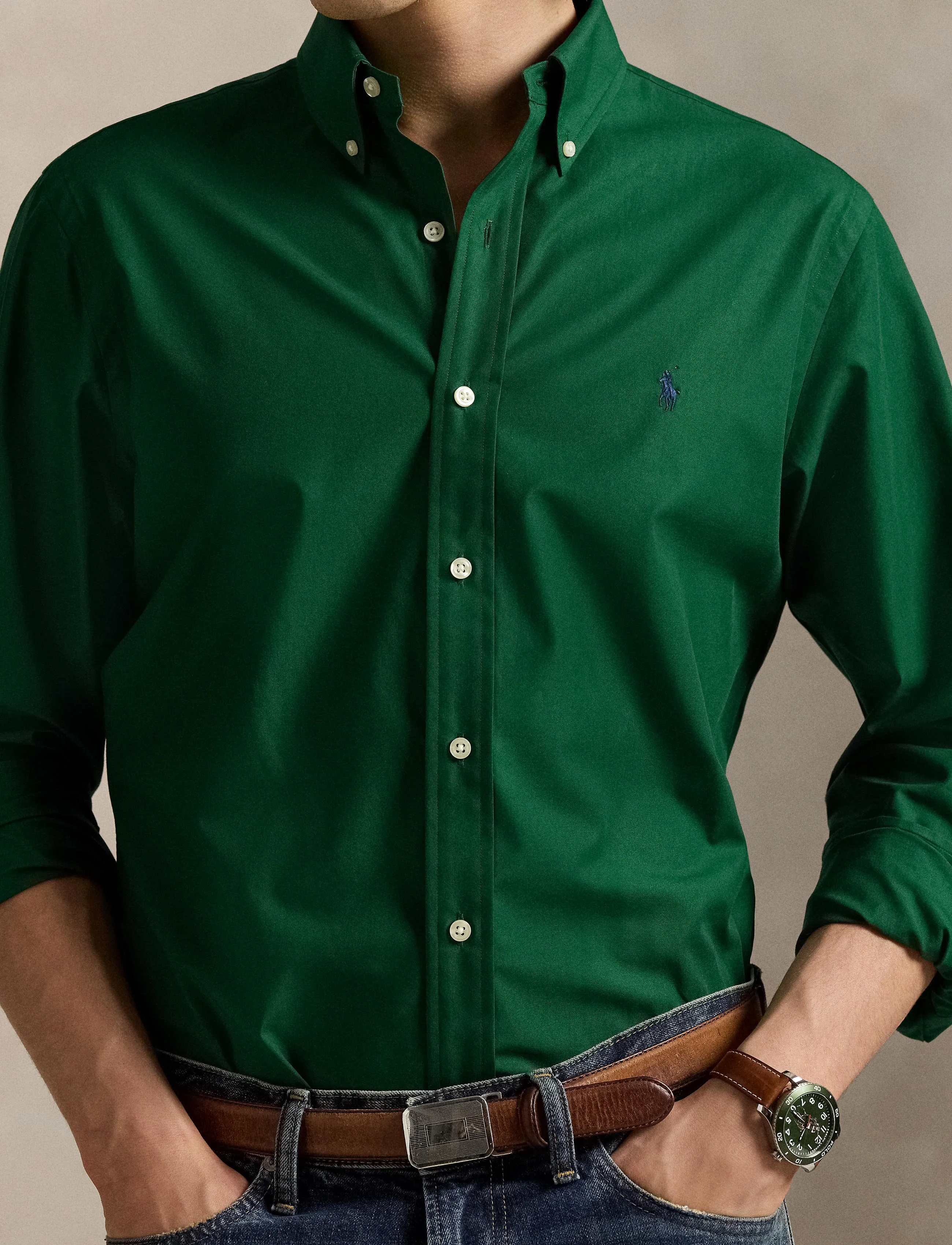 Polo Ralph Lauren Slim Fit Stretch Poplin Shirt casual skjortor herr – bild 8