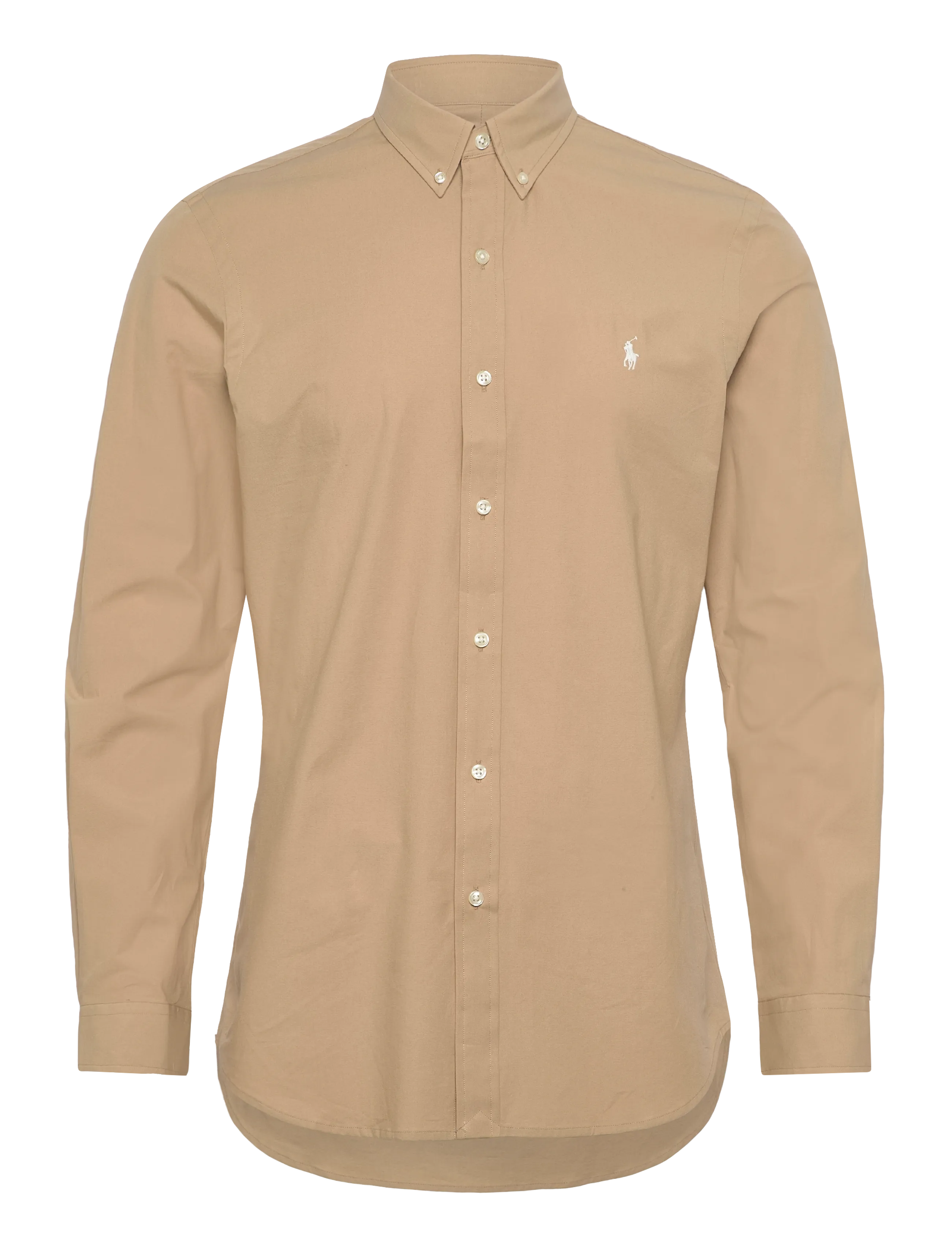 Polo Ralph Lauren Slim Fit Stretch Poplin Shirt - Skjorter - VINTAGE KHAKI / beige