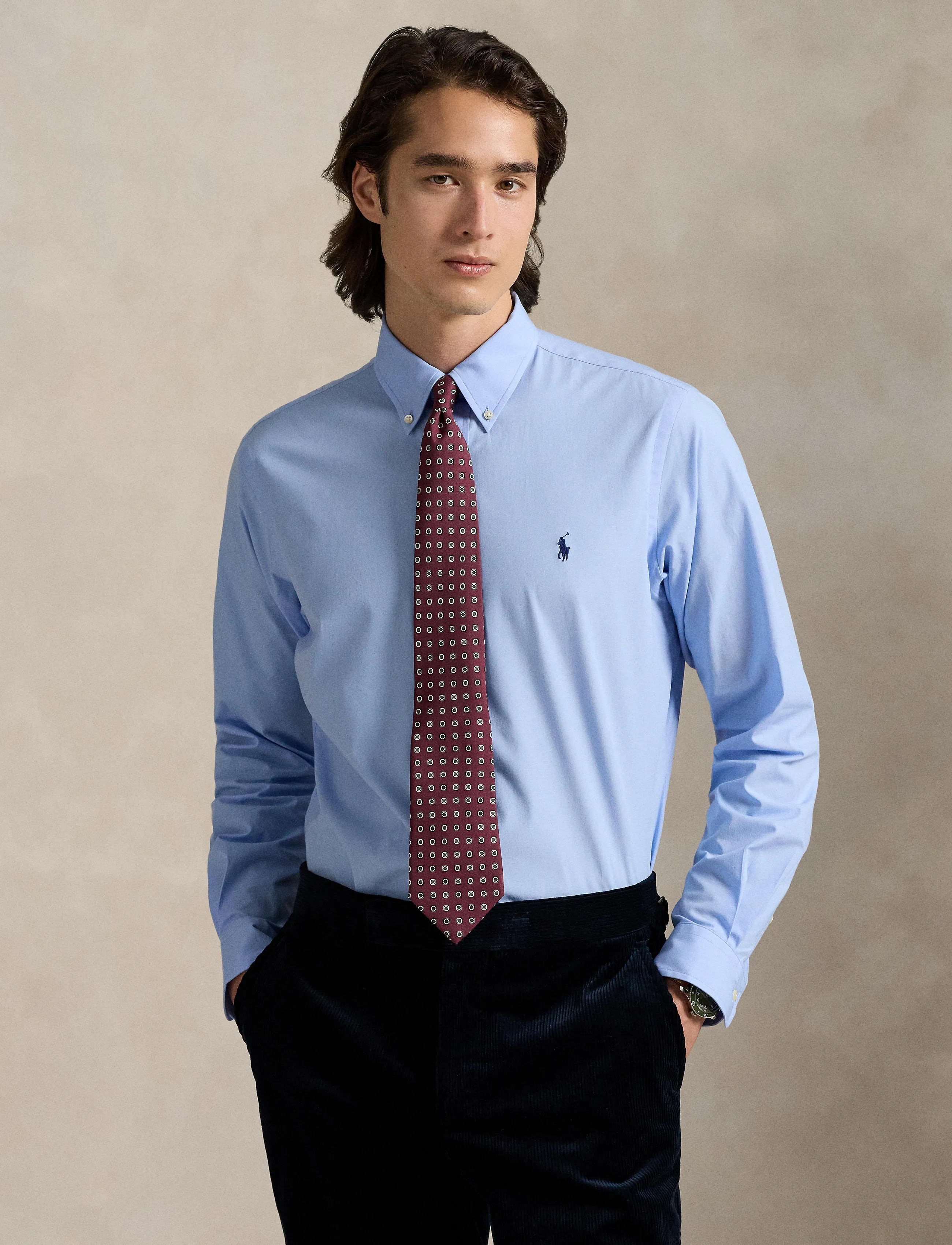 Polo Ralph Lauren - Custom Fit Stretch Poplin Shirt - oxford-hemden - austin blue - 3