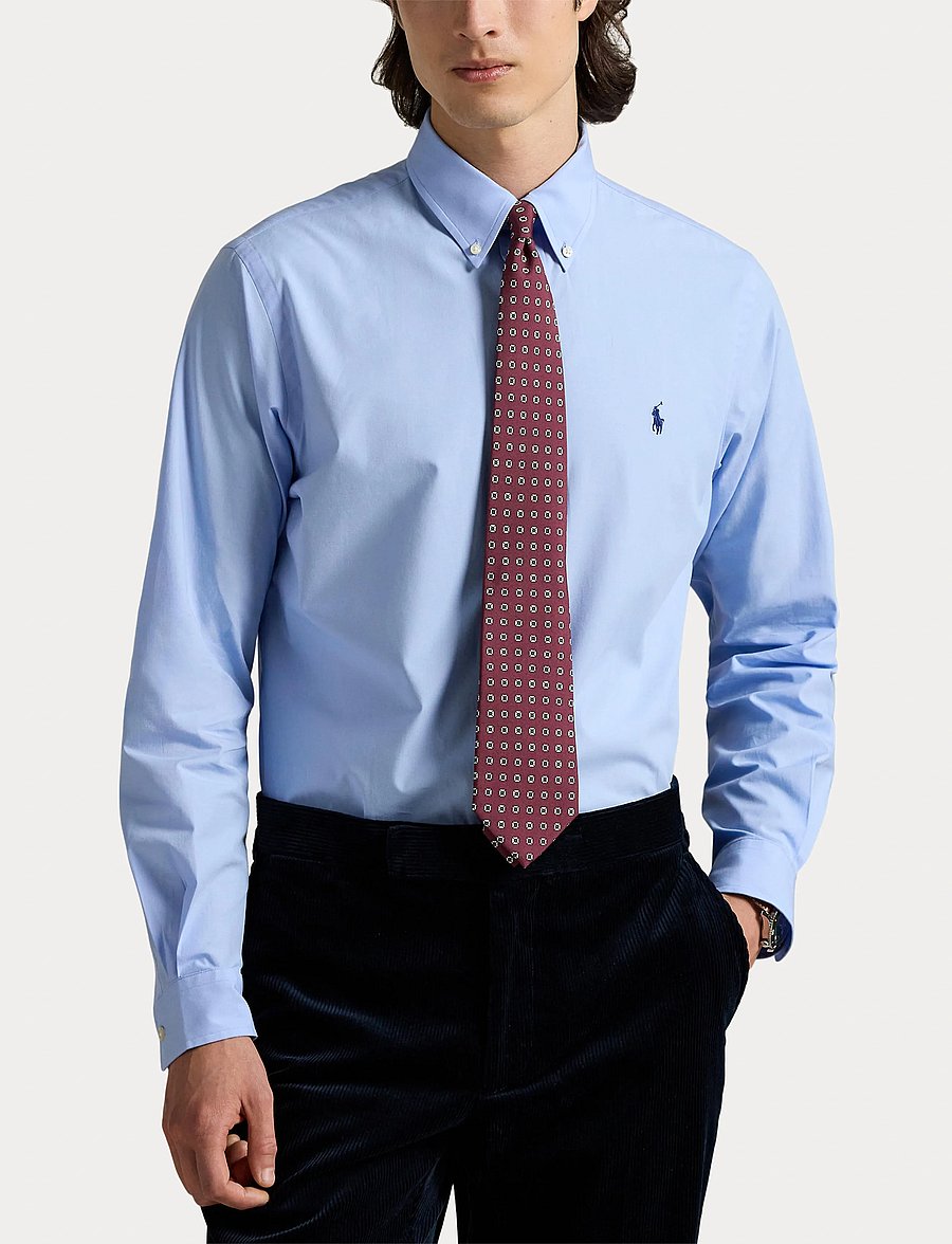 Polo Ralph Lauren - Custom Fit Stretch Poplin Shirt - oxfordi särgid - austin blue - 5