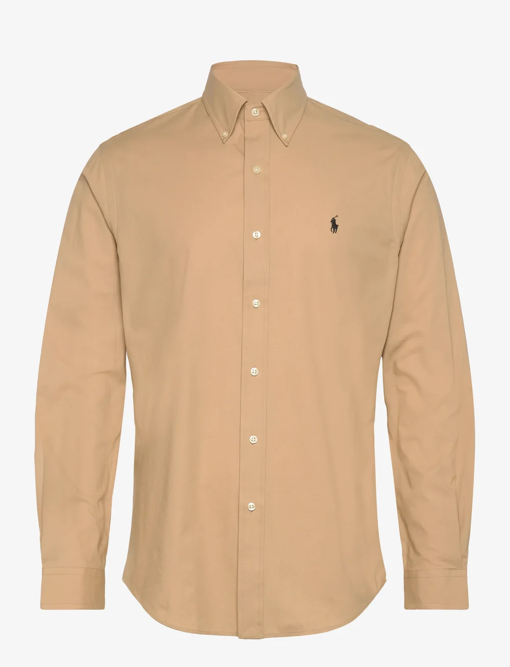 Polo Ralph Lauren - Custom Fit Stretch Poplin Shirt - basic skjortor - coastal beige - 0