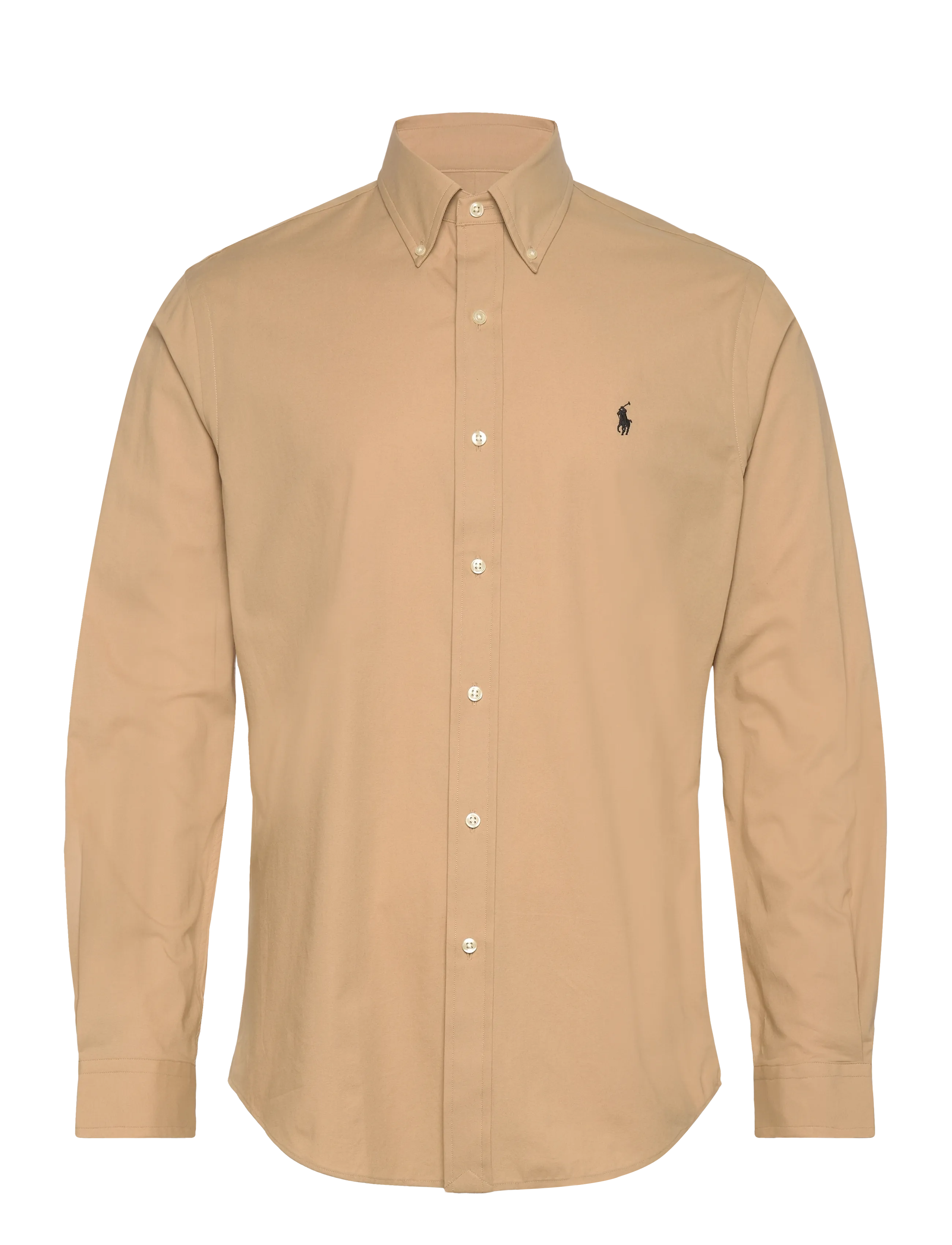 Polo Ralph Lauren Custom Fit Stretch Poplin Shirt - Skjorter - COASTAL BEIGE / brown