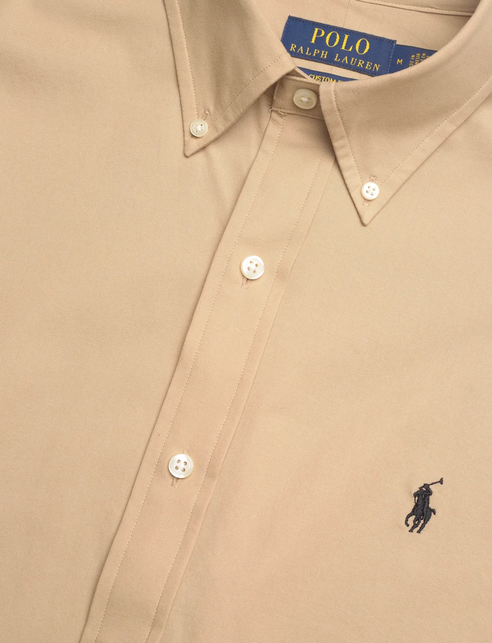 Polo Ralph Lauren - Custom Fit Stretch Poplin Shirt - basic skjortor - coastal beige - 3