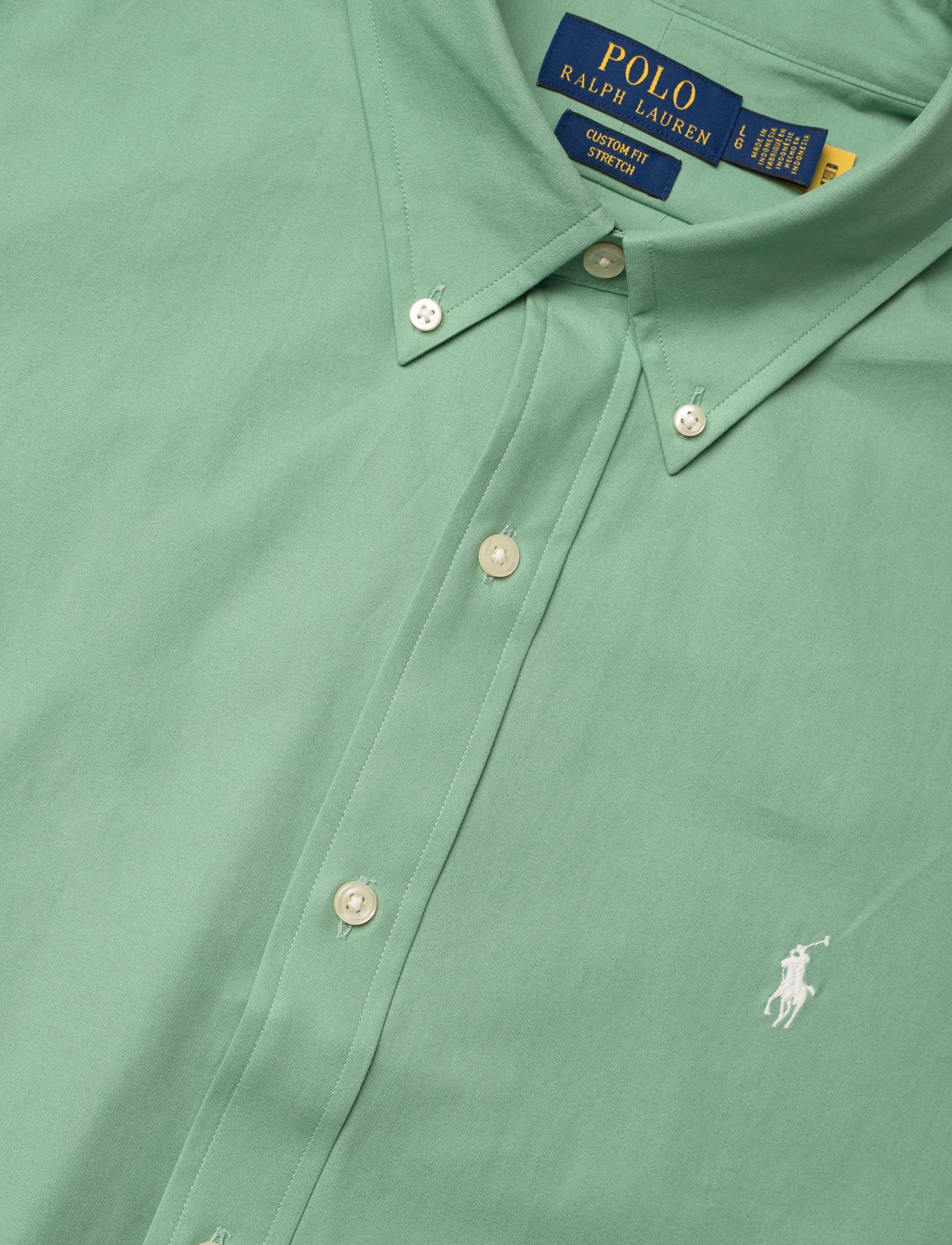 Polo Ralph Lauren - Custom Fit Stretch Poplin Shirt - oxford skjorter - faded mint - 3