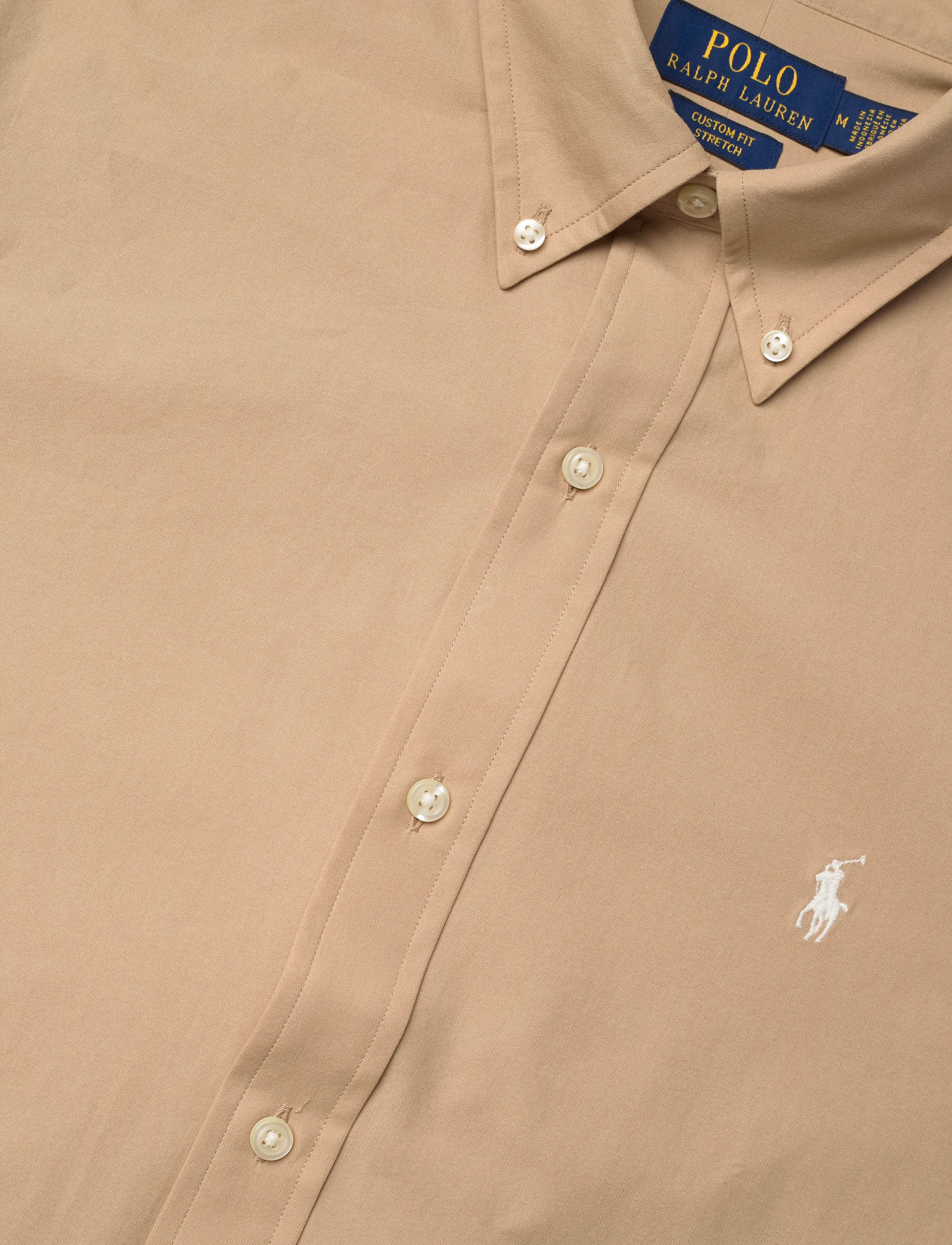 Polo Ralph Lauren - Custom Fit Stretch Poplin Shirt - oxford skjorter - vintage khaki - 3