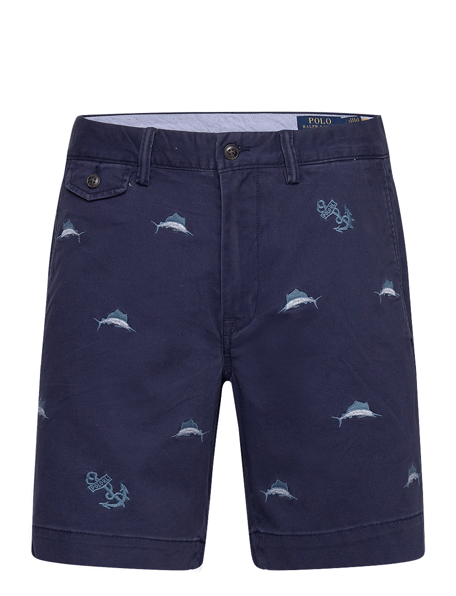 Polo Ralph Lauren - 8-Inch Straight Fit Stretch Chino Short - newport navy/marl - 0