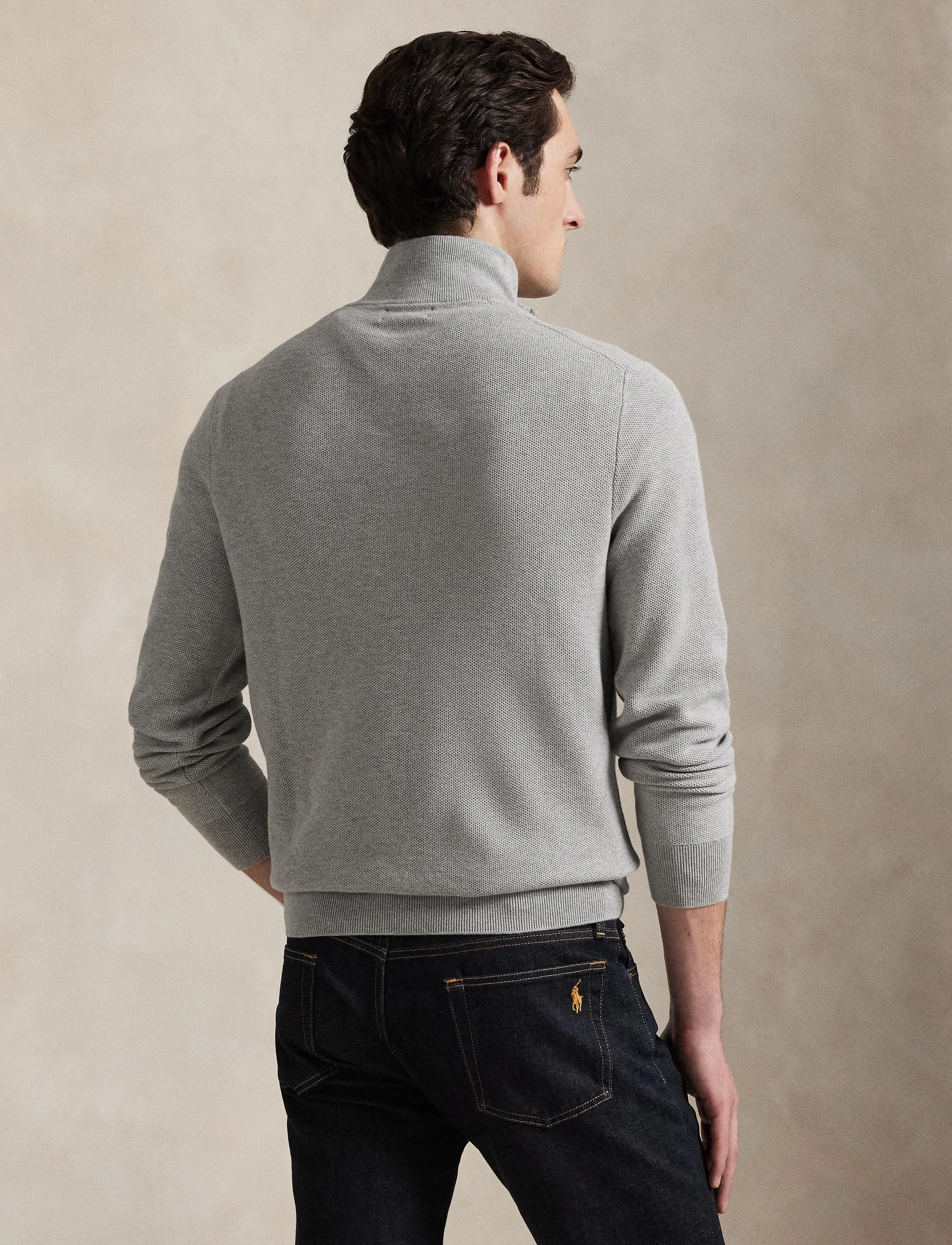 Polo Ralph Lauren - 32/2 COTTON-LSL-PLO - pullover mit halbem reißverschluss - andover  heather - 2