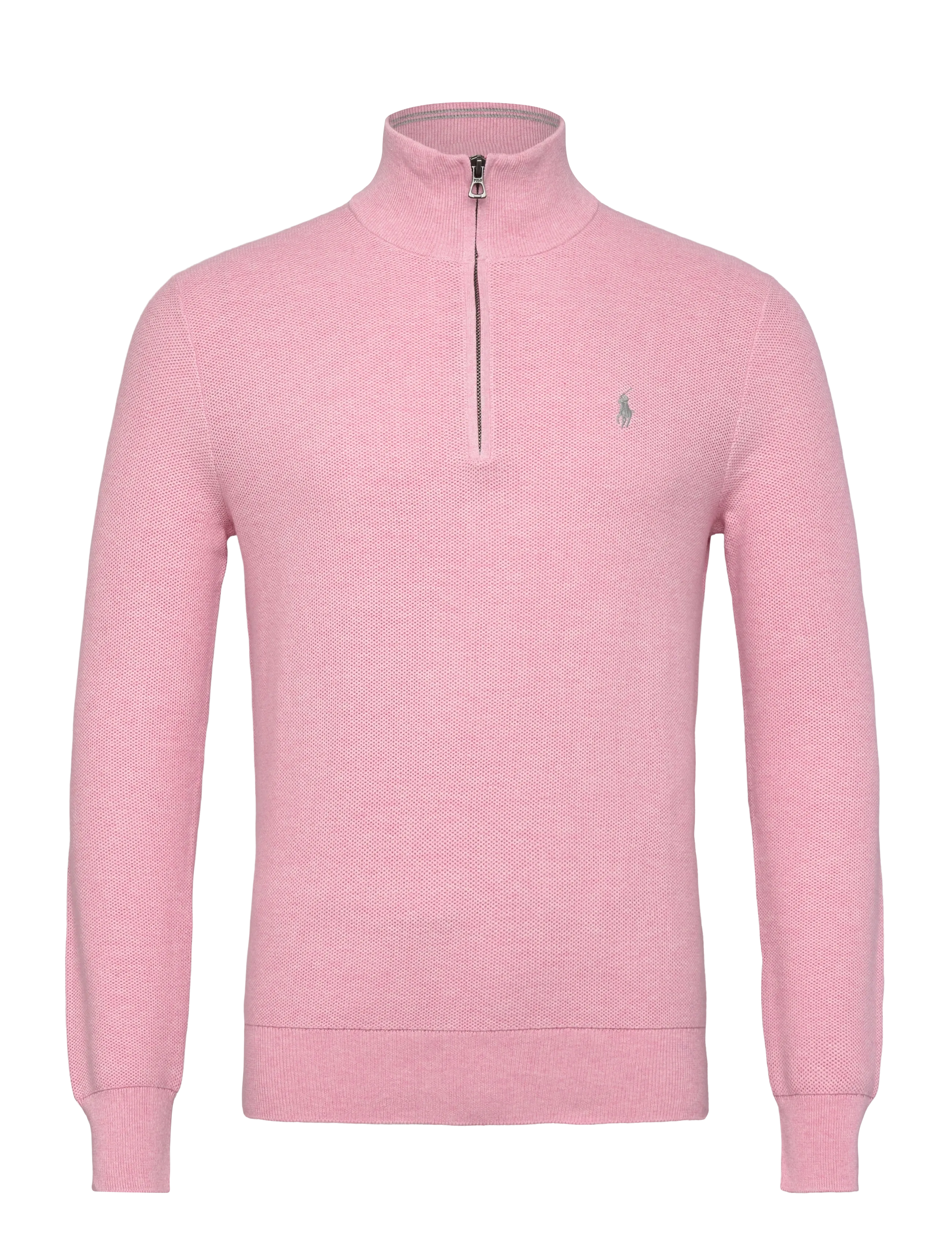POLO RALPH LAUREN Mesh-Knit Baumwolle Quarter-Zip Pullover Pink - L - Herren