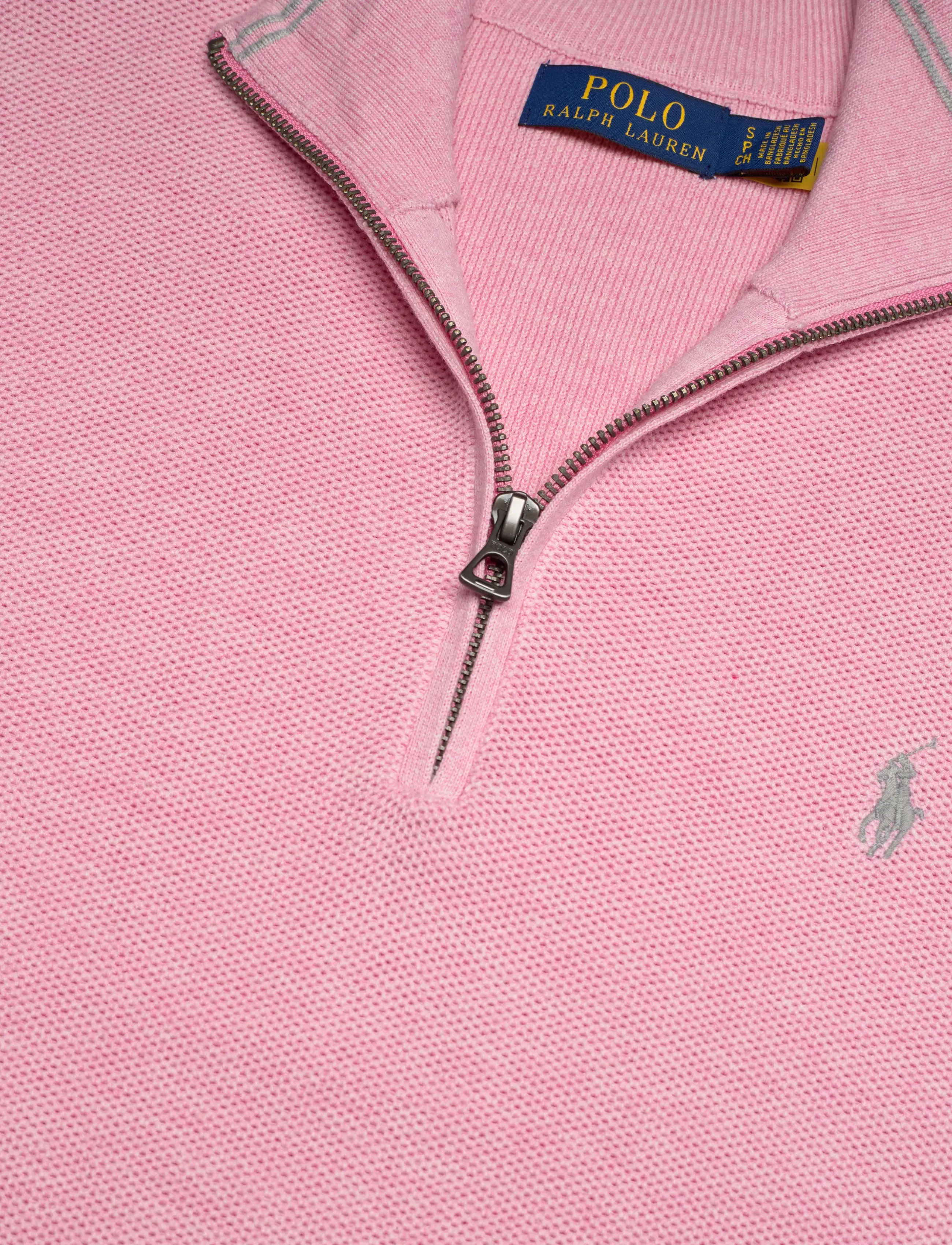 Polo Ralph Lauren - 32/2 COTTON-LSL-PLO - halfzip strik - carnation pink he - 4