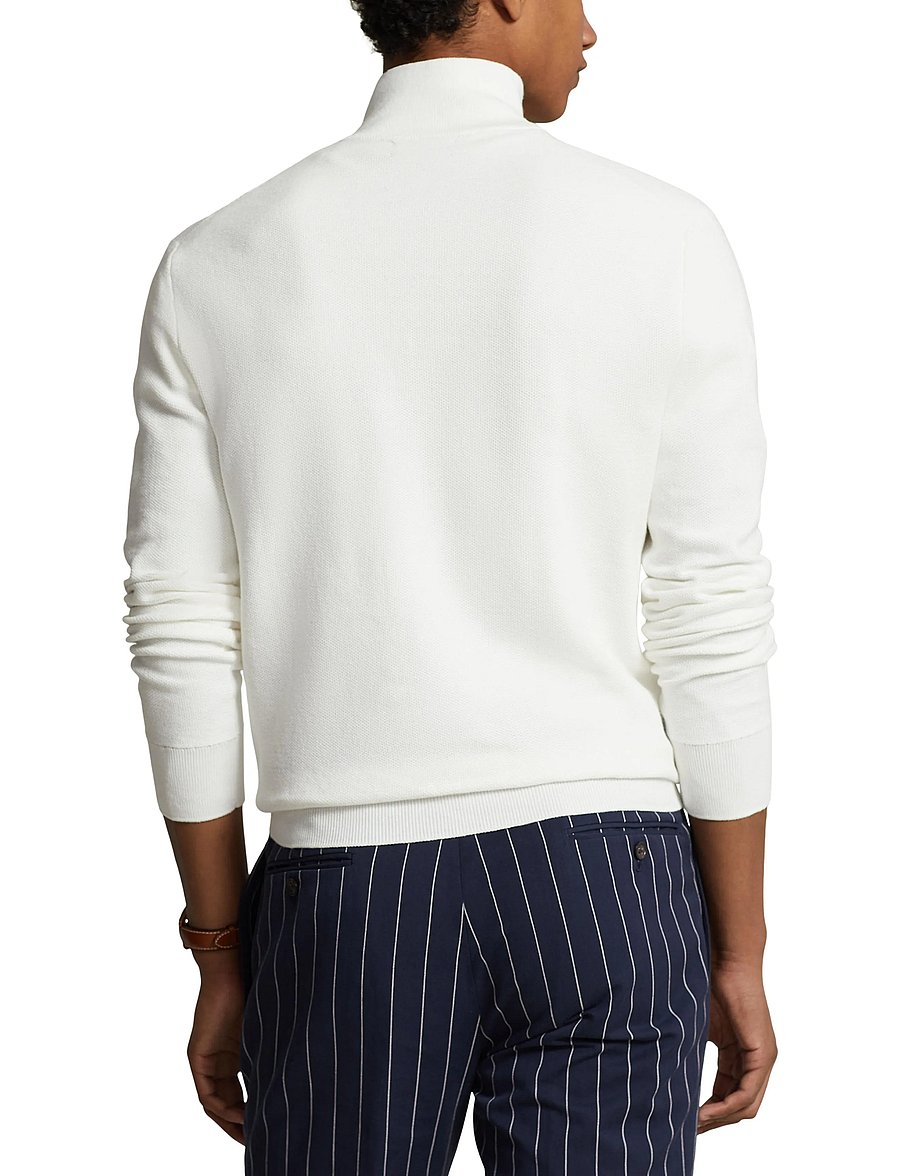 Polo Ralph Lauren - 32/2 COTTON-LSL-PLO - swetry zapinane do połowy - deckwash white - 5