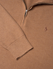 Polo Ralph Lauren - Mesh-Knit Cotton Quarter-Zip Sweater - vīriešiem - latte brown heath - 3
