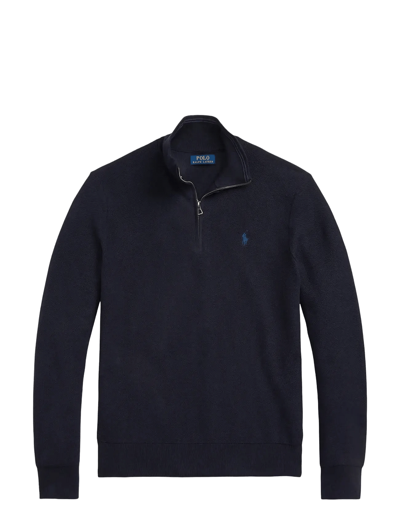 Polo Ralph Lauren | Mesh-Knit Cotton Quarter-Zip Sweater | S