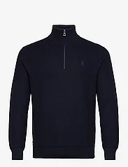 Polo Ralph Lauren - Mesh-Knit Cotton Quarter-Zip Sweater - half zip strik - navy htr - 1