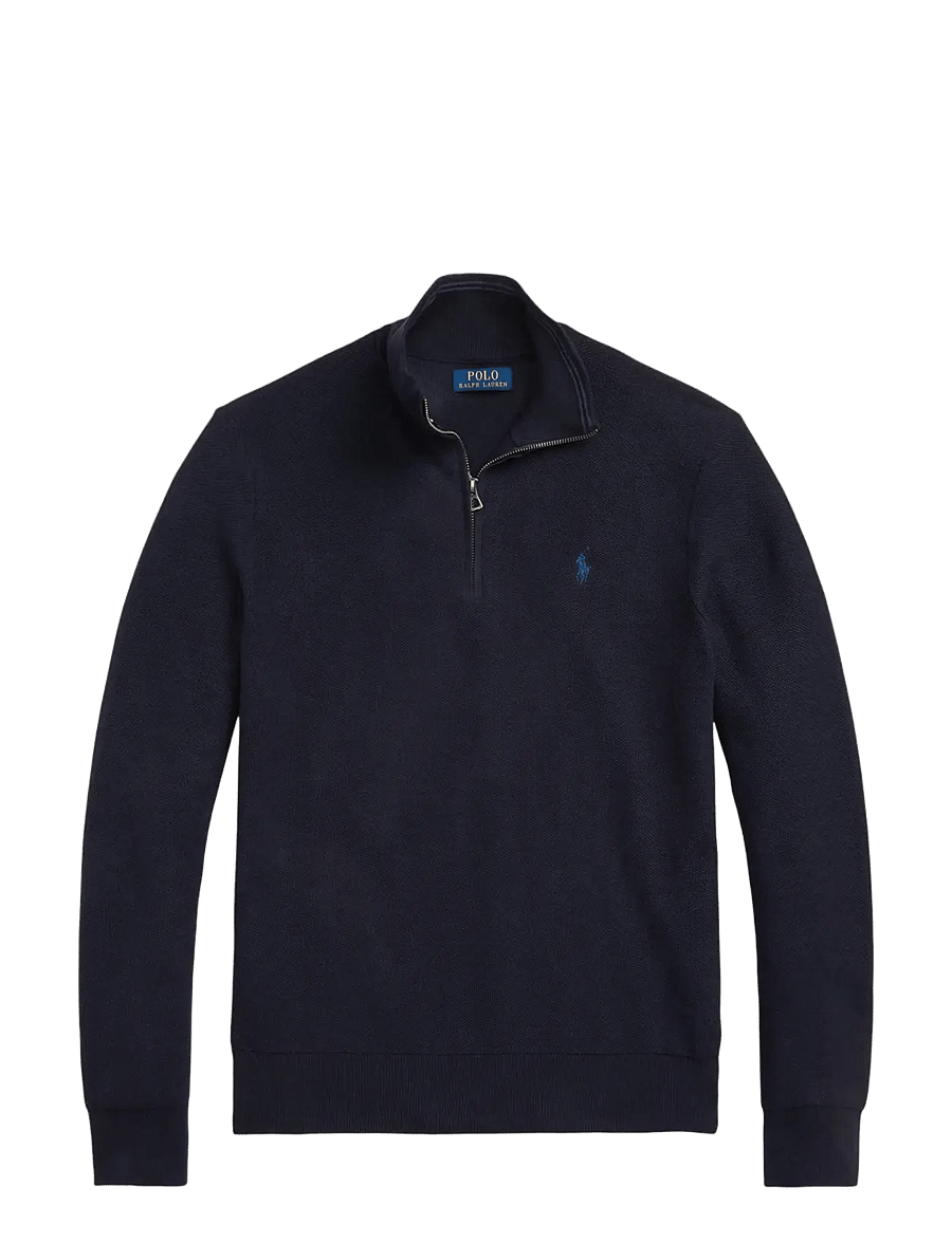 Polo Ralph Lauren - 32/2 COTTON-LSL-PLO - tõmblukk-kaelusega džemprid - navy htr - 1