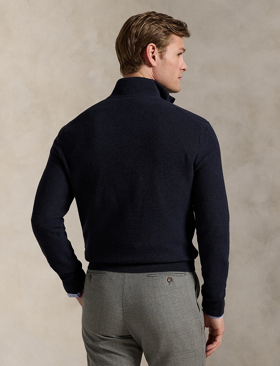 Polo Ralph Lauren - 32/2 COTTON-LSL-PLO - tõmblukk-kaelusega džemprid - navy htr - 2
