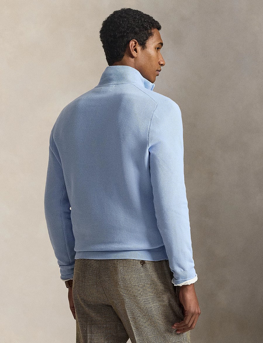 Polo Ralph Lauren - 32/2 COTTON-LSL-PLO - pullover mit halbem reißverschluss - office blue - 3