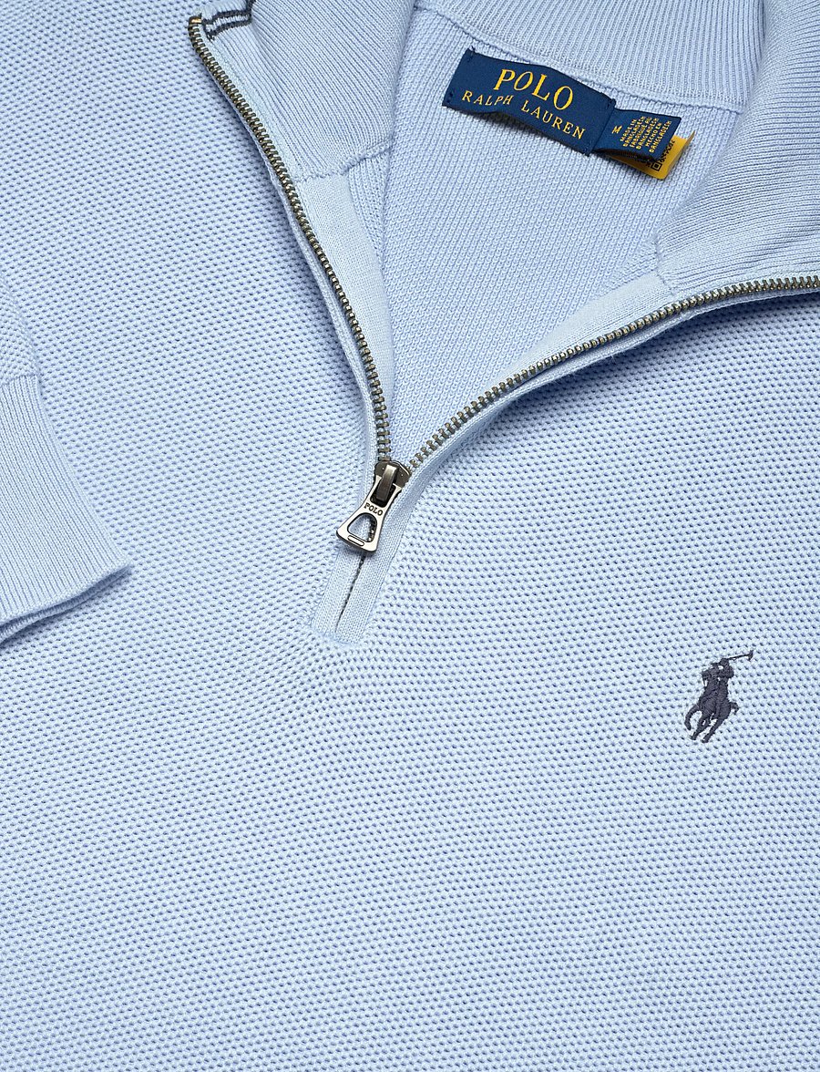 Polo Ralph Lauren - 32/2 COTTON-LSL-PLO - pullover mit halbem reißverschluss - office blue - 4