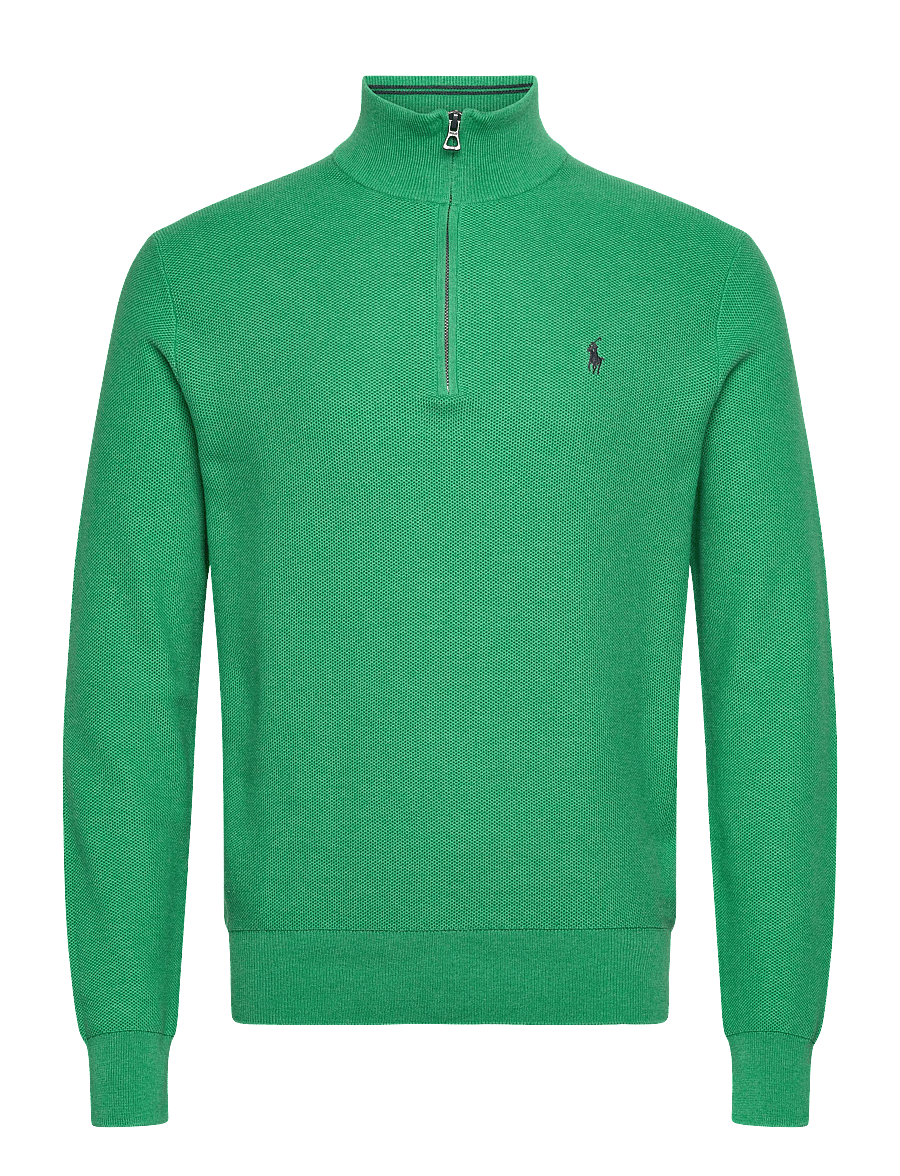 Polo Ralph Lauren - 32/2 COTTON-LSL-PLO - tõmblukk-kaelusega džemprid - palm green heathe - 1