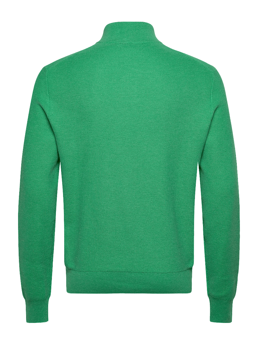 Polo Ralph Lauren - 32/2 COTTON-LSL-PLO - tõmblukk-kaelusega džemprid - palm green heathe - 2