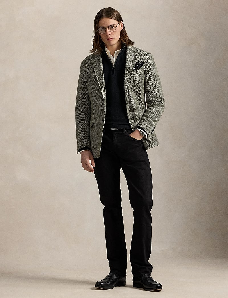 Polo Ralph Lauren - Mesh-Knit Cotton Quarter-Zip Sweater - half zip-tröjor - polo black/tonal - 1