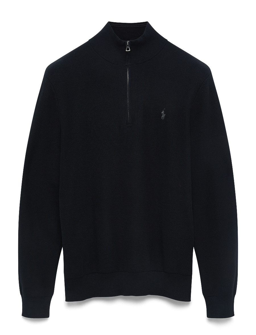 Polo Ralph Lauren - 32/2 COTTON-LSL-PLO - tõmblukk-kaelusega džemprid - polo black/tonal - 1