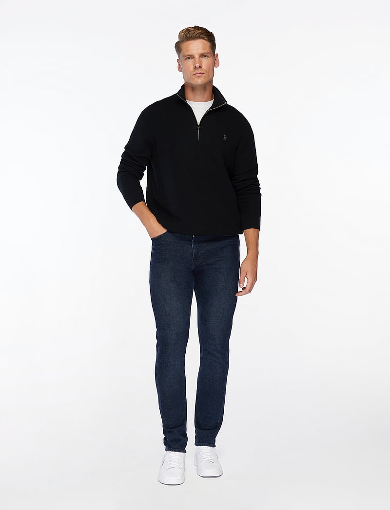 Polo Ralph Lauren - Mesh-Knit Cotton Quarter-Zip Sweater - half zip-tröjor - polo black/tonal - 3