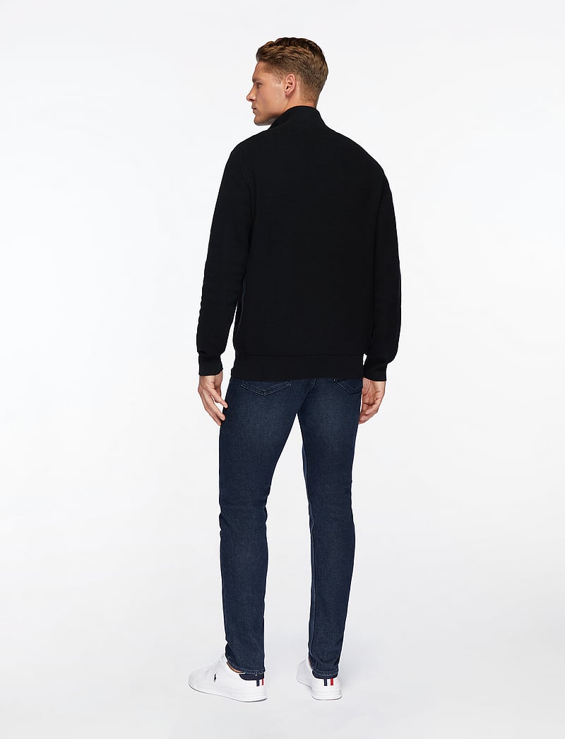 Polo Ralph Lauren - Mesh-Knit Cotton Quarter-Zip Sweater - half zip-tröjor - polo black/tonal - 5