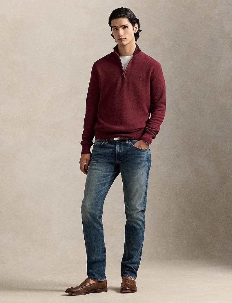 Polo Ralph Lauren - 32/2 COTTON-LSL-PLO - half zip-trøjer - red wine - 0