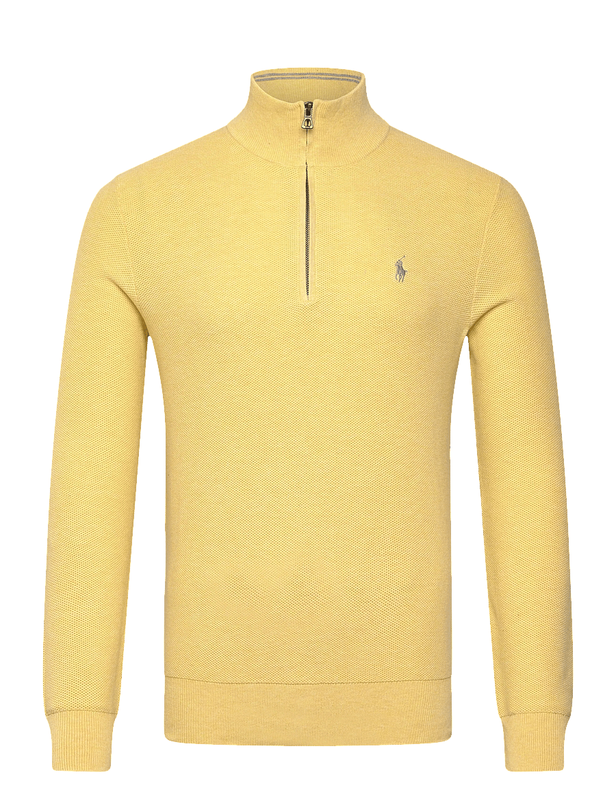 Polo Ralph Lauren - 32/2 COTTON-LSL-PLO - halfzip strik - soft yellow hthr - 1