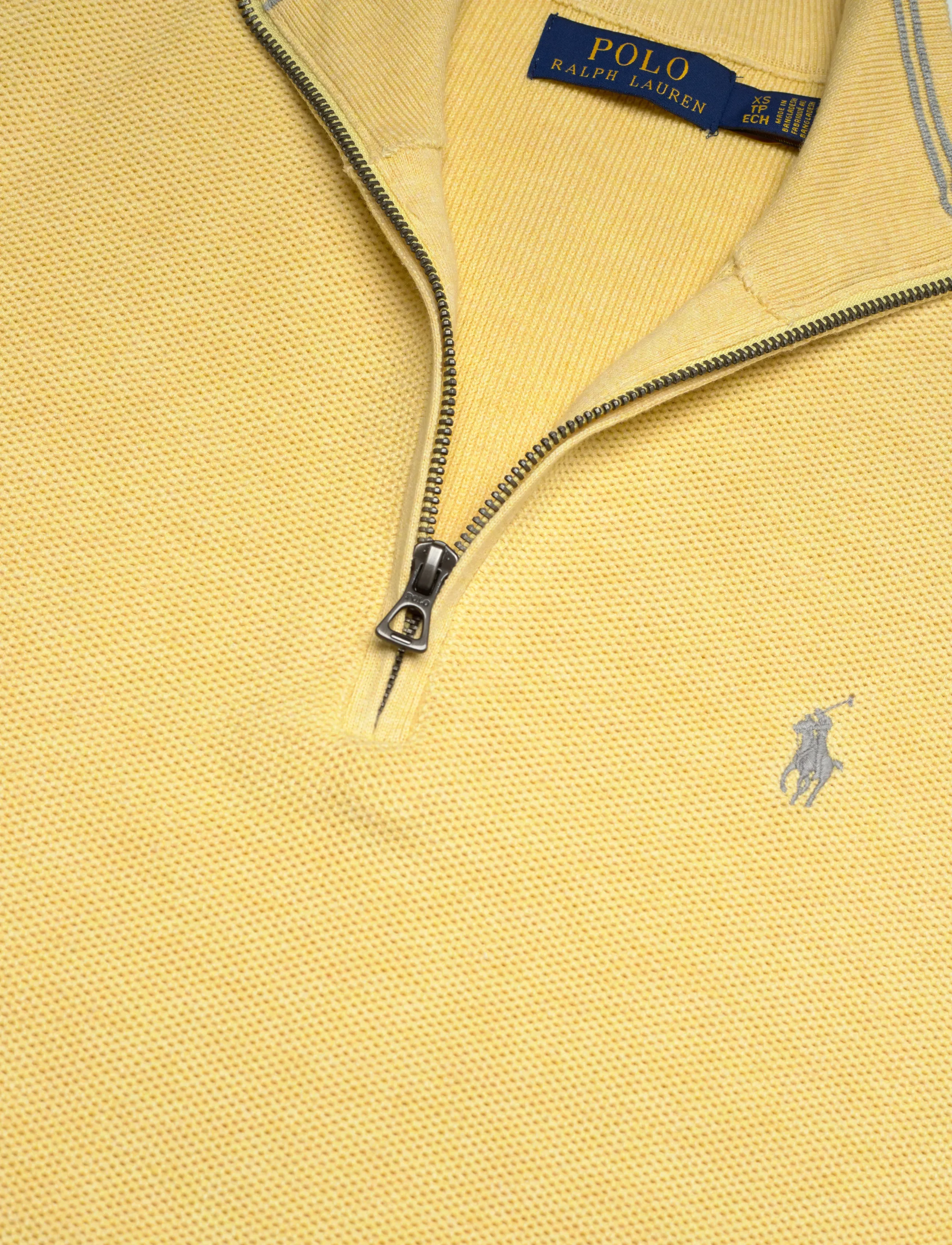 Polo Ralph Lauren - 32/2 COTTON-LSL-PLO - halfzip strik - soft yellow hthr - 4