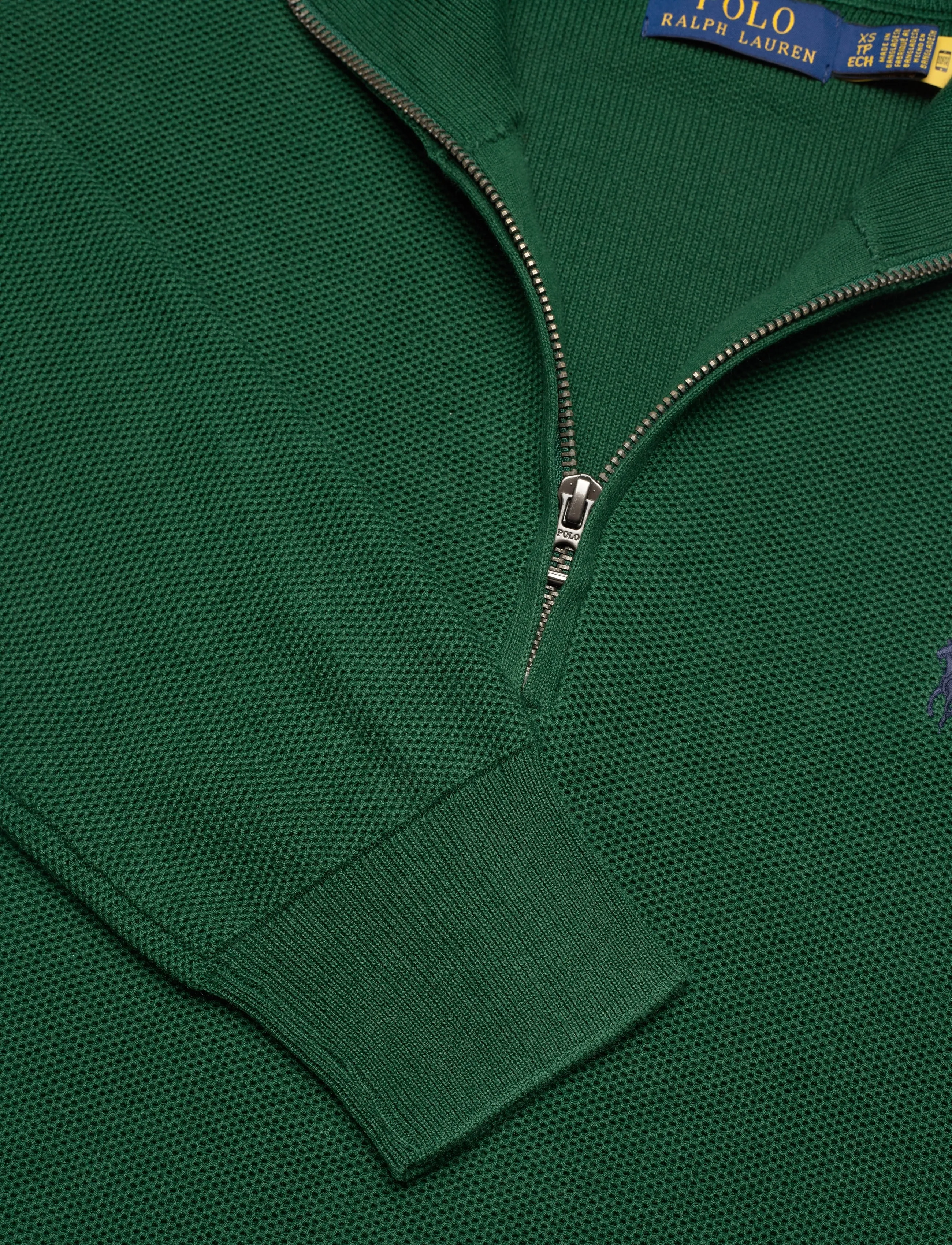 Polo Ralph Lauren - 32/2 COTTON-LSL-PLO - halfzip strik - vintage pine - 2