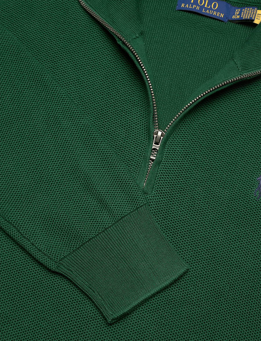 Polo Ralph Lauren - 32/2 COTTON-LSL-PLO - pullover mit halbem reißverschluss - vintage pine - 2