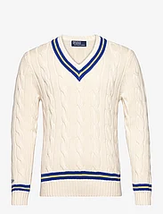 Polo Ralph Lauren - The Iconic Cricket Sweater - swetry w serek - cream w/ royal st - 0