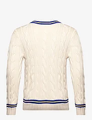 Polo Ralph Lauren - The Iconic Cricket Sweater - swetry w serek - cream w/ royal st - 1