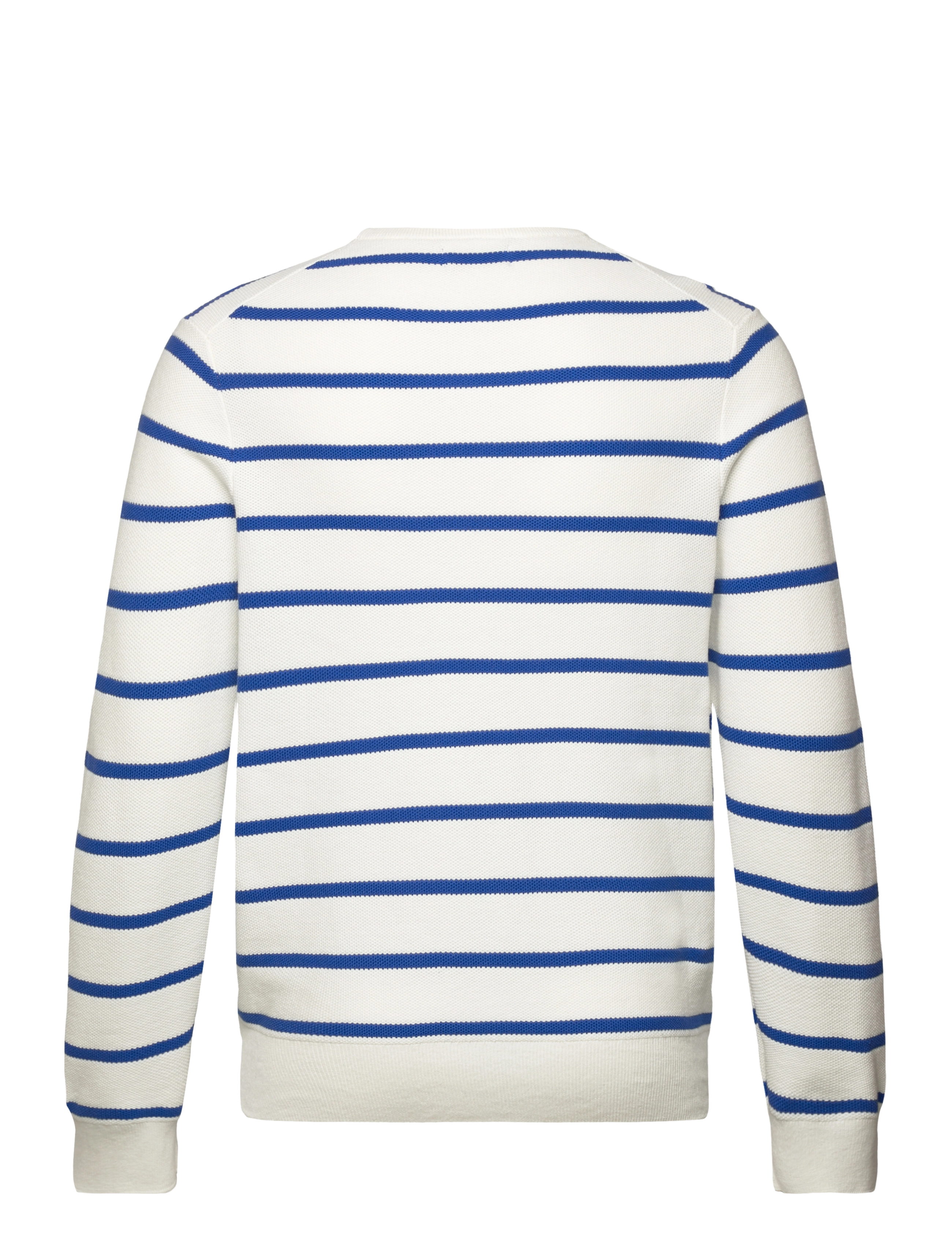 Polo Ralph Lauren - Striped Mesh-Knit Cotton Sweater - deckwash white co - 1