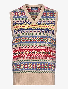 Fair Isle Cotton-Cashmere Sweater Vest, Polo Ralph Lauren