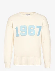 Polo Ralph Lauren - The 1967 Sweater - okrągły dekolt - cream combo - 0